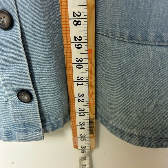 Vintage Denim by Ellison Overall Button down Dress Skirt Blue Size M - Picture 7 of 10